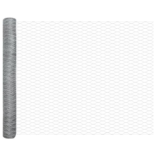 Grote foto vidaxl hexagon fencing 1.2x50 m gegalvaniseerd staal tuin en terras hekken en schuttingen