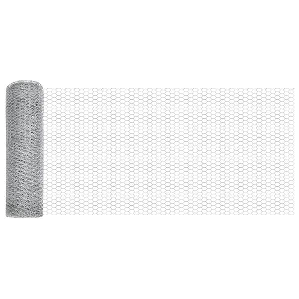 Grote foto vidaxl hexagon fence 0 6x50 m gegalvaniseerd staal tuin en terras hekken en schuttingen