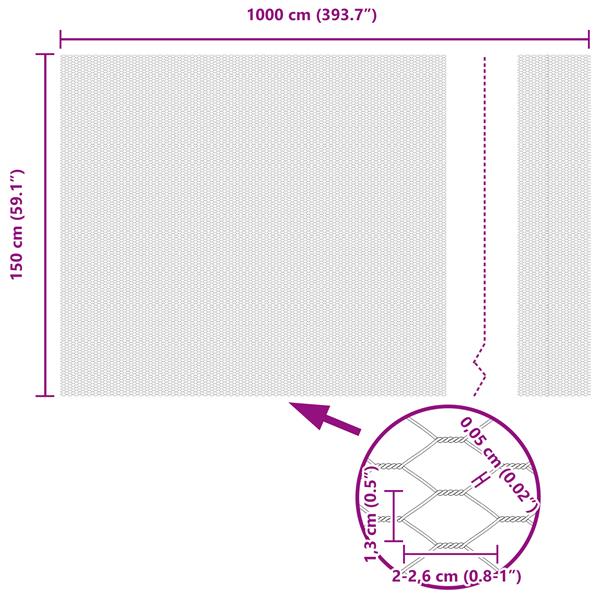 Grote foto vidaxl hexagon schutting 1 5x10 m gegalvaniseerd staal tuin en terras hekken en schuttingen