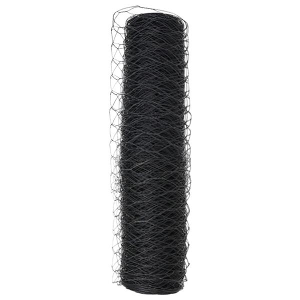 Grote foto vidaxl hexagon schutting grijs 0.8x100 m staal tuin en terras hekken en schuttingen
