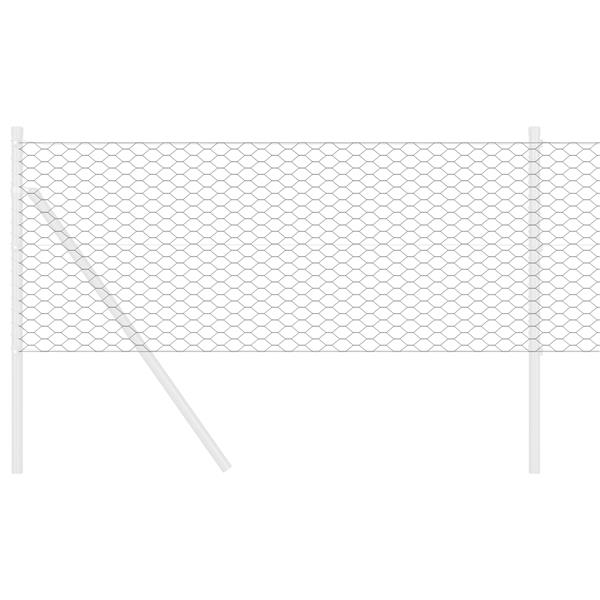 Grote foto vidaxl hexagon schutting grijs 0 5x100 m staal tuin en terras hekken en schuttingen