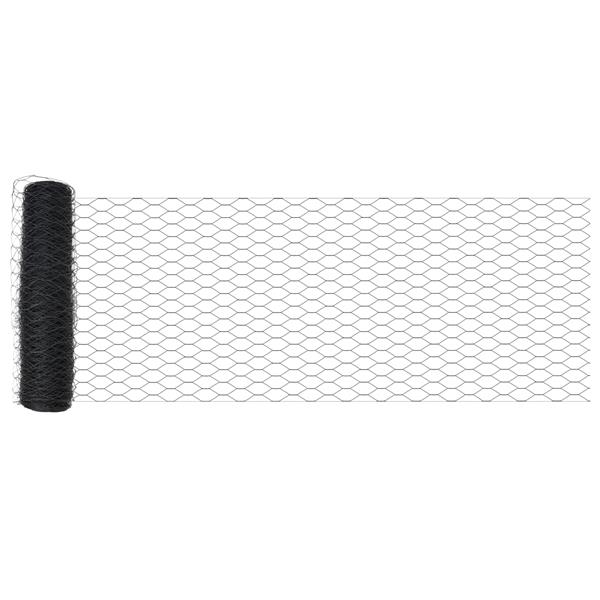 Grote foto vidaxl hexagon schutting grijs 0 5x100 m staal tuin en terras hekken en schuttingen