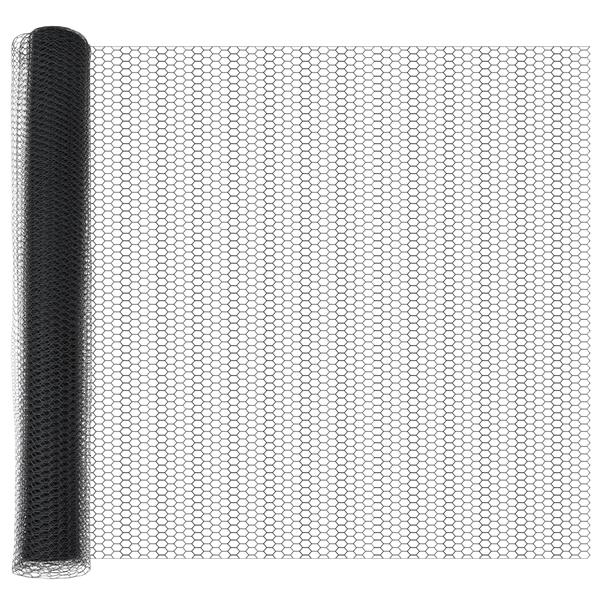 Grote foto vidaxl hexagon hek grijs 1 2x50 m staal tuin en terras hekken en schuttingen