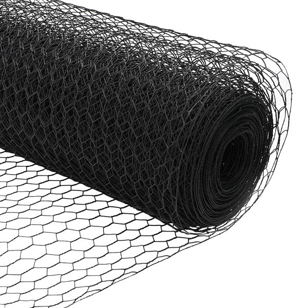Grote foto vidaxl hexagon hek grijs 1 2x50 m staal tuin en terras hekken en schuttingen