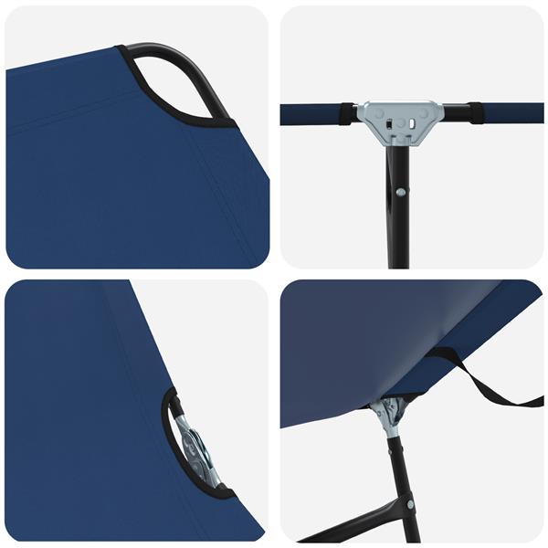Grote foto vidaxl vouwbaar ligbed draagbaar blauw 600d oxford stof tuin en terras tuinmeubelen
