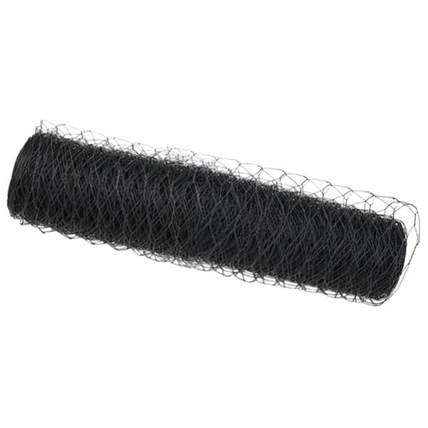 Grote foto vidaxl hexagon schutting grijs 0.4x50 m staal tuin en terras hekken en schuttingen