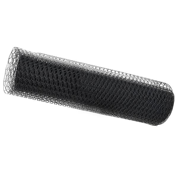 Grote foto vidaxl hexagon tuinhek grijs 0.4x25 m staal tuin en terras hekken en schuttingen