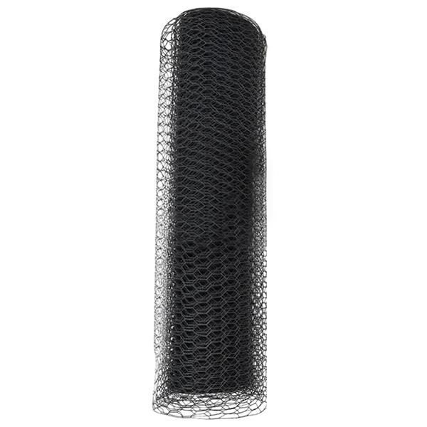 Grote foto vidaxl hexagon tuinhek grijs 0.4x25 m staal tuin en terras hekken en schuttingen