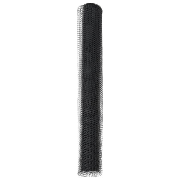 Grote foto vidaxl hexagon hek grijs 1.4x10 m staal tuin en terras hekken en schuttingen