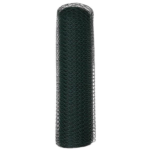 Grote foto vidaxl hexagonaal heining groen 0.4x50 m staal tuin en terras hekken en schuttingen