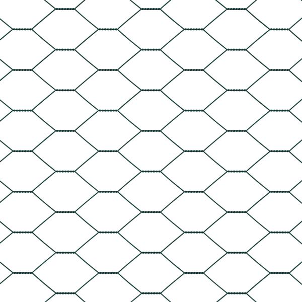 Grote foto vidaxl hexagonaal heining groen 0.4x50 m staal tuin en terras hekken en schuttingen