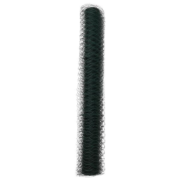 Grote foto vidaxl hexagon fence groen 1.4x25 m staal tuin en terras hekken en schuttingen