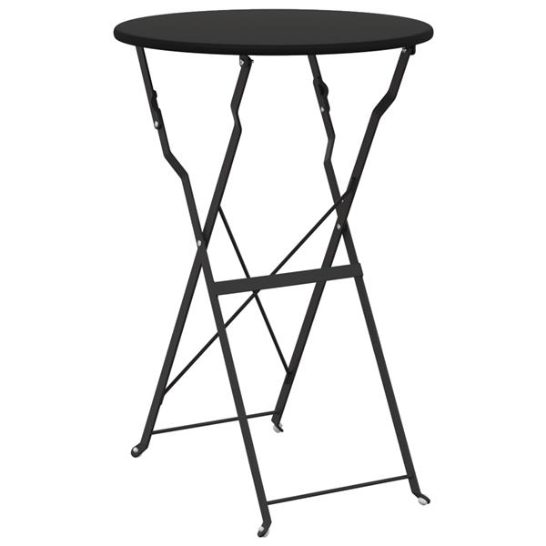 Grote foto vidaxl bistrotafel 50x71 cm gepoedercoat staal antraciet tuin en terras tuinmeubelen