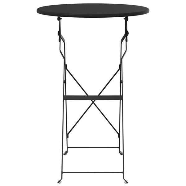 Grote foto vidaxl bistrotafel 50x71 cm gepoedercoat staal antraciet tuin en terras tuinmeubelen