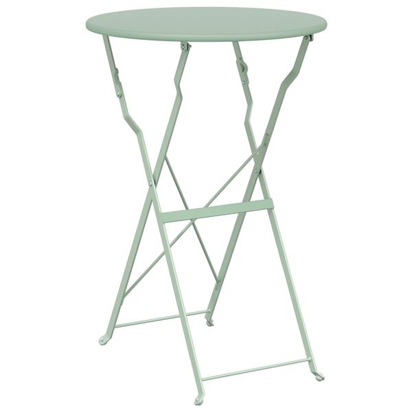 Grote foto vidaxl opvouwbare tuin tafel lichtgroen 50x71 cm staal tuin en terras tuinmeubelen