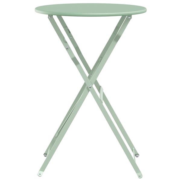 Grote foto vidaxl opvouwbare tuin tafel lichtgroen 50x71 cm staal tuin en terras tuinmeubelen