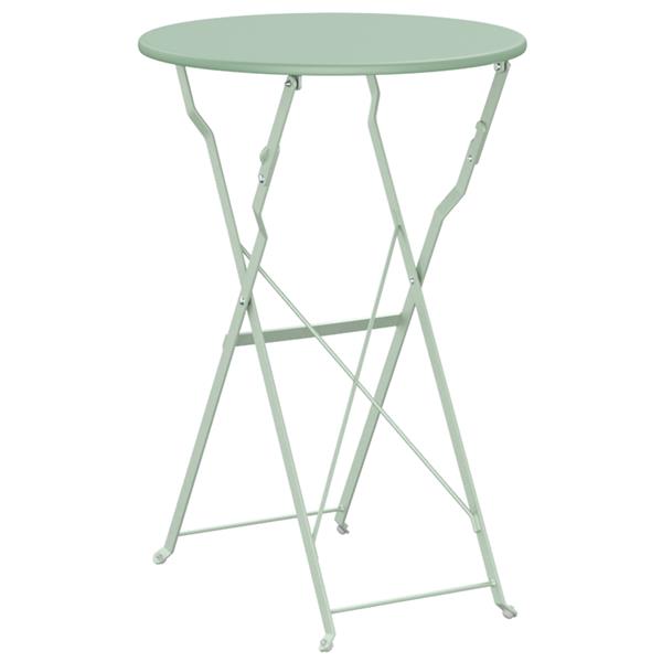 Grote foto vidaxl opvouwbare tuin tafel lichtgroen 50x71 cm staal tuin en terras tuinmeubelen