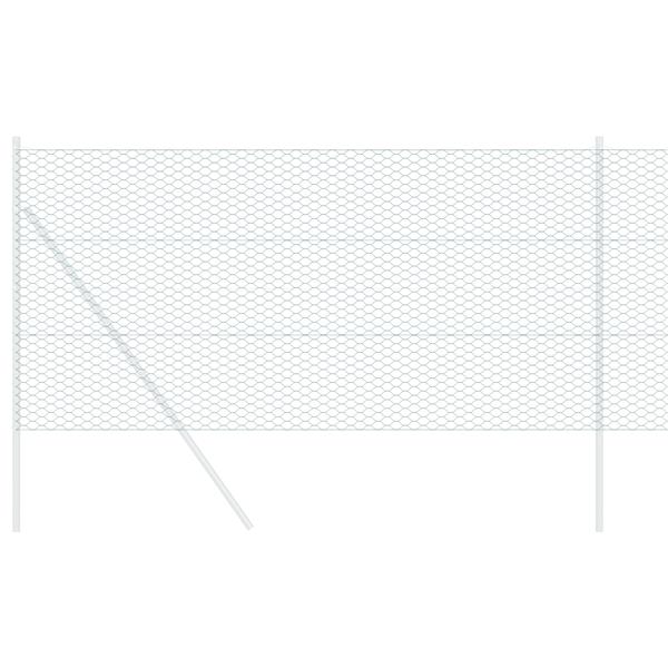 Grote foto vidaxl hexagon schutting groen 1 4x10 m staal tuin en terras hekken en schuttingen