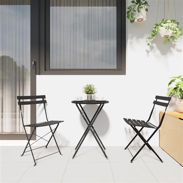 Grote foto vidaxl tuinstoelen 2 st inklapbaar staal antraciet tuin en terras tuinmeubelen