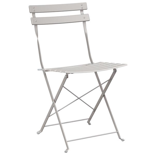 Grote foto vidaxl tuinstoelen 2 st inklapbaar staal beige tuin en terras tuinmeubelen