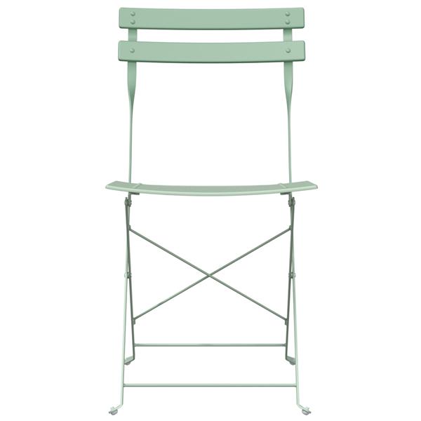 Grote foto vidaxl tuinstoelen 2 st inklapbaar staal lichtmint tuin en terras tuinmeubelen