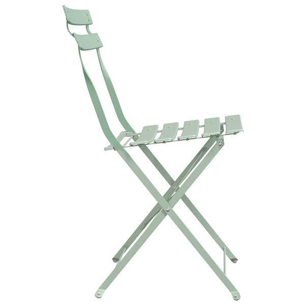 Grote foto vidaxl tuinstoelen 2 st inklapbaar staal lichtmint tuin en terras tuinmeubelen