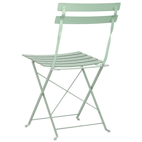 Grote foto vidaxl tuinstoelen 2 st inklapbaar staal lichtmint tuin en terras tuinmeubelen