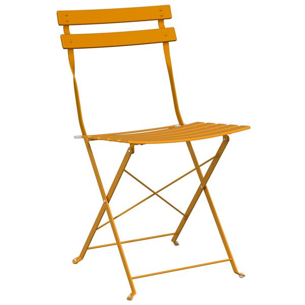 Grote foto vidaxl tuinstoelen 2 st inklapbaar staal mosterdgeel tuin en terras tuinmeubelen