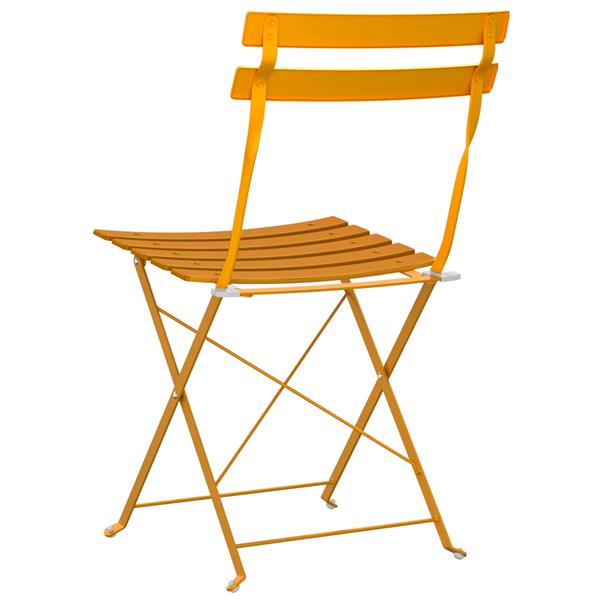 Grote foto vidaxl tuinstoelen 2 st inklapbaar staal mosterdgeel tuin en terras tuinmeubelen
