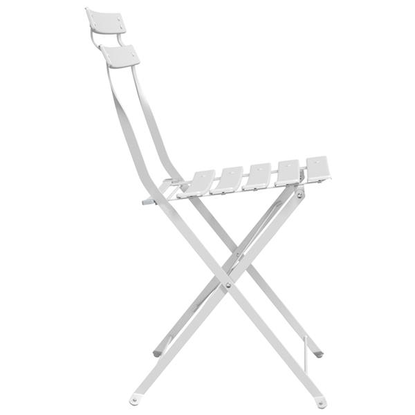 Grote foto vidaxl tuinstoelen 2 st inklapbaar staal wit tuin en terras tuinmeubelen