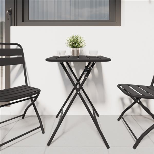 Grote foto vidaxl tuintafel inklapbaar 55x55x73 cm staal antraciet tuin en terras tuinmeubelen