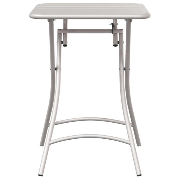 Grote foto vidaxl tuintafel inklapbaar 55x55x73 cm staal beige tuin en terras tuinmeubelen