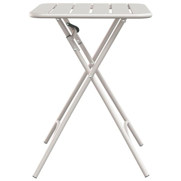 Grote foto vidaxl tuintafel inklapbaar 55x55x73 cm staal beige tuin en terras tuinmeubelen