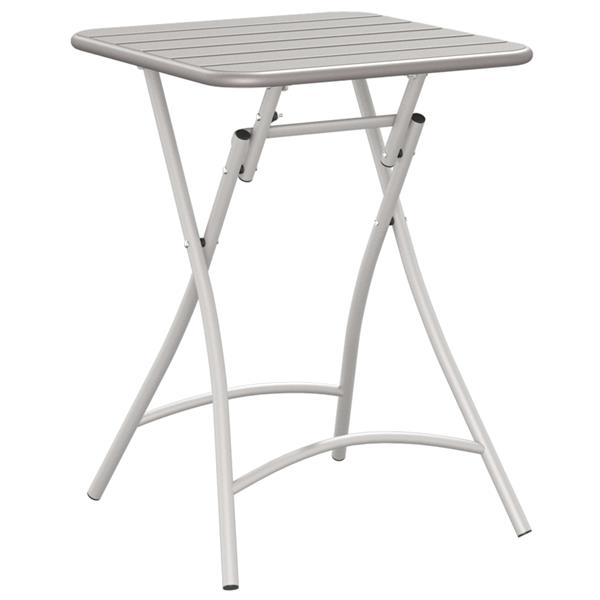 Grote foto vidaxl tuintafel inklapbaar 55x55x73 cm staal beige tuin en terras tuinmeubelen