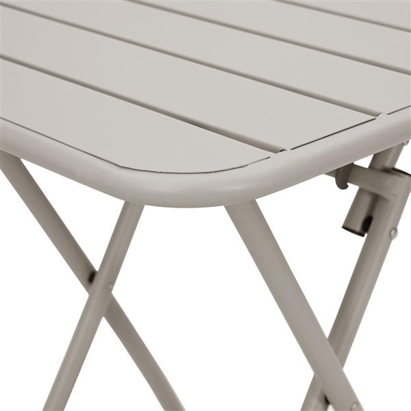 Grote foto vidaxl tuintafel inklapbaar 55x55x73 cm staal beige tuin en terras tuinmeubelen