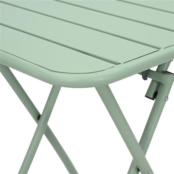 Grote foto vidaxl tuintafel inklapbaar 55x55x73 cm staal lichtmint tuin en terras tuinmeubelen