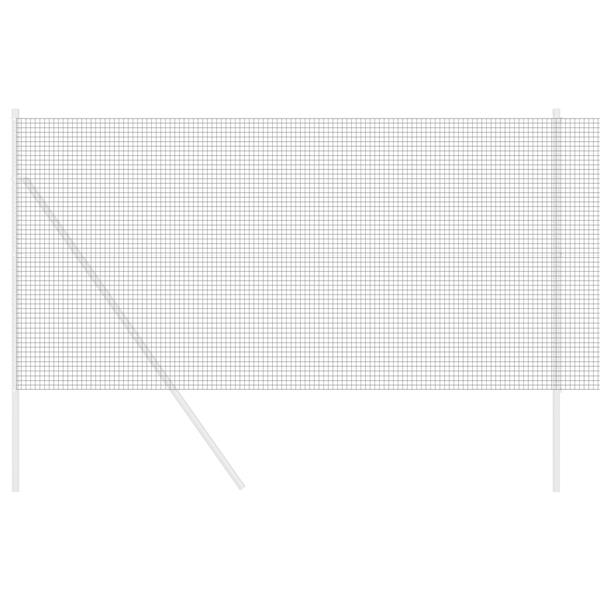 Grote foto vidaxl gelast draadhek grijs 1 4x25 m staal tuin en terras hekken en schuttingen