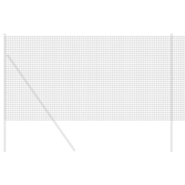 Grote foto vidaxl gelast draadhek grijs 1.2x25 m staal tuin en terras hekken en schuttingen