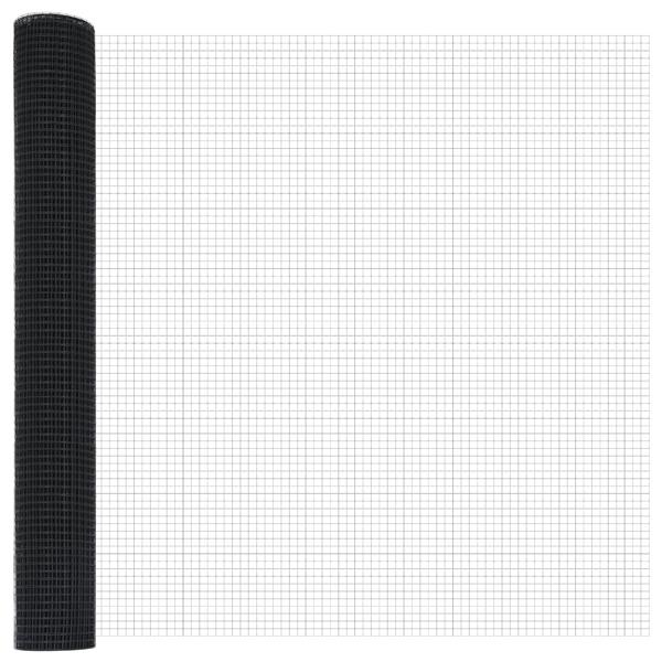 Grote foto vidaxl gelast draadhek grijs 1.2x25 m staal tuin en terras hekken en schuttingen