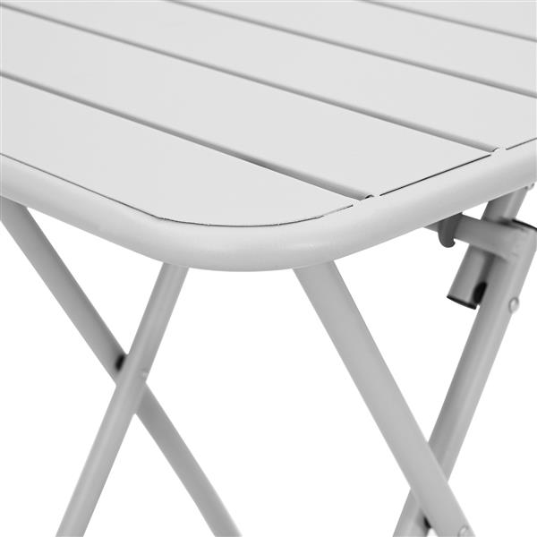 Grote foto vidaxl tuintafel inklapbaar 55x55x73 cm staal wit tuin en terras tuinmeubelen