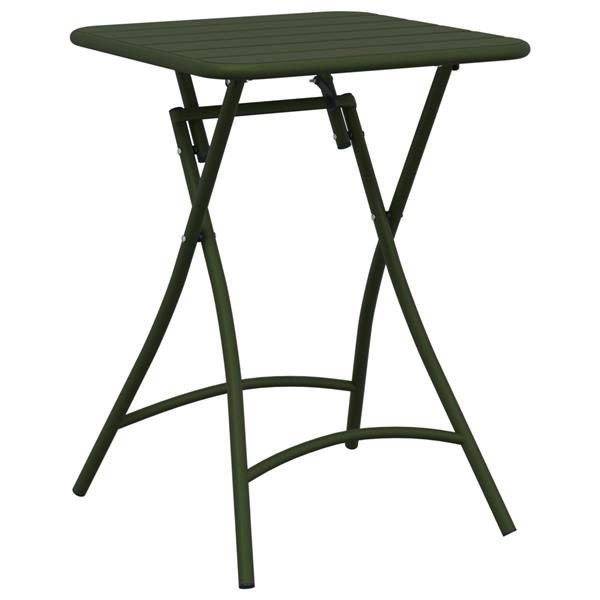 Grote foto vidaxl tuintafel inklapbaar 55x55x73 cm staal donkergroen tuin en terras tuinmeubelen