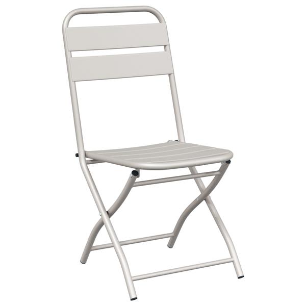 Grote foto vidaxl tuinstoelen 2 st inklapbaar 42x52x82 cm staal beige tuin en terras tuinmeubelen