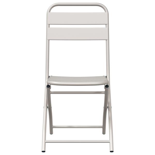 Grote foto vidaxl tuinstoelen 2 st inklapbaar 42x52x82 cm staal beige tuin en terras tuinmeubelen