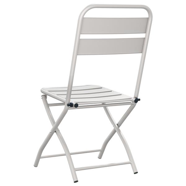 Grote foto vidaxl tuinstoelen 2 st inklapbaar 42x52x82 cm staal beige tuin en terras tuinmeubelen