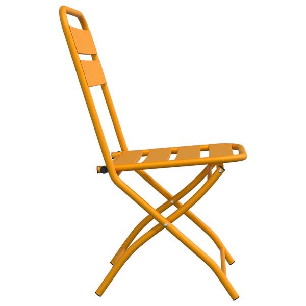 Grote foto vidaxl tuinstoelen 2 st inklapbaar 42x52x82 cm staal mosterdgeel tuin en terras tuinmeubelen
