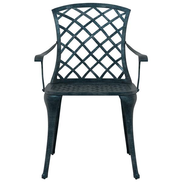 Grote foto vidaxl tuinstoelen 4 st stapelbaar gietaluminium groen tuin en terras tuinmeubelen