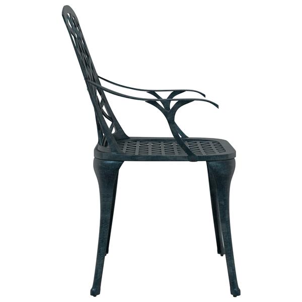 Grote foto vidaxl tuinstoelen 4 st stapelbaar gietaluminium groen tuin en terras tuinmeubelen