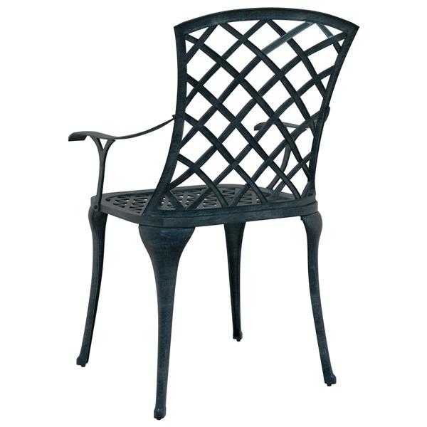 Grote foto vidaxl tuinstoelen 4 st stapelbaar gietaluminium groen tuin en terras tuinmeubelen