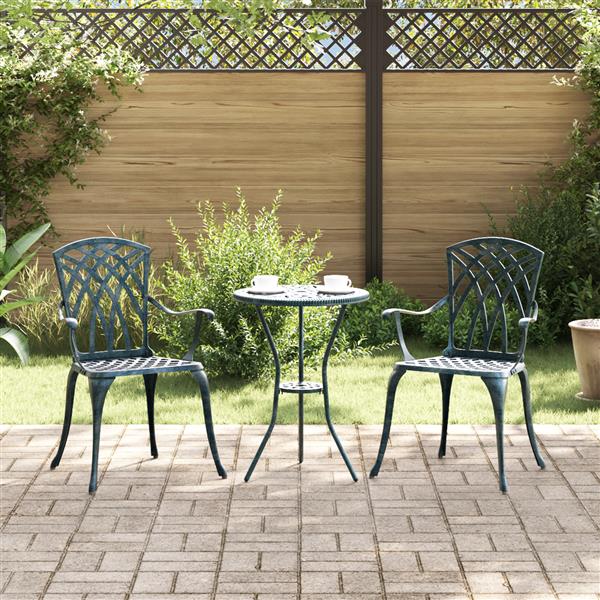 Grote foto vidaxl tuinstoelen 2 st gietaluminium groen tuin en terras tuinmeubelen