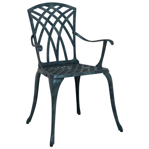 Grote foto vidaxl tuinstoelen 2 st gietaluminium groen tuin en terras tuinmeubelen